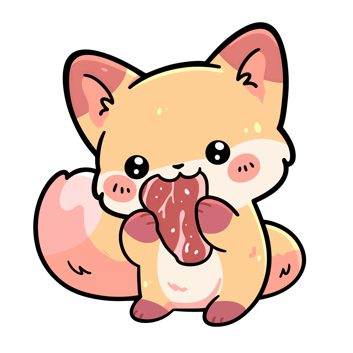 Kawaii Hungry Fox