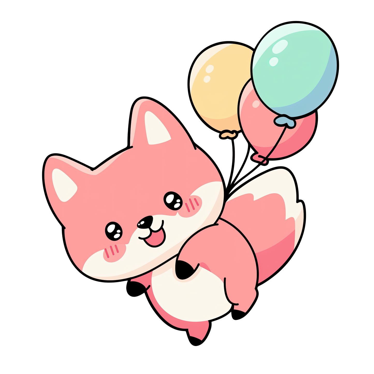 Kawaii Balloon Fox