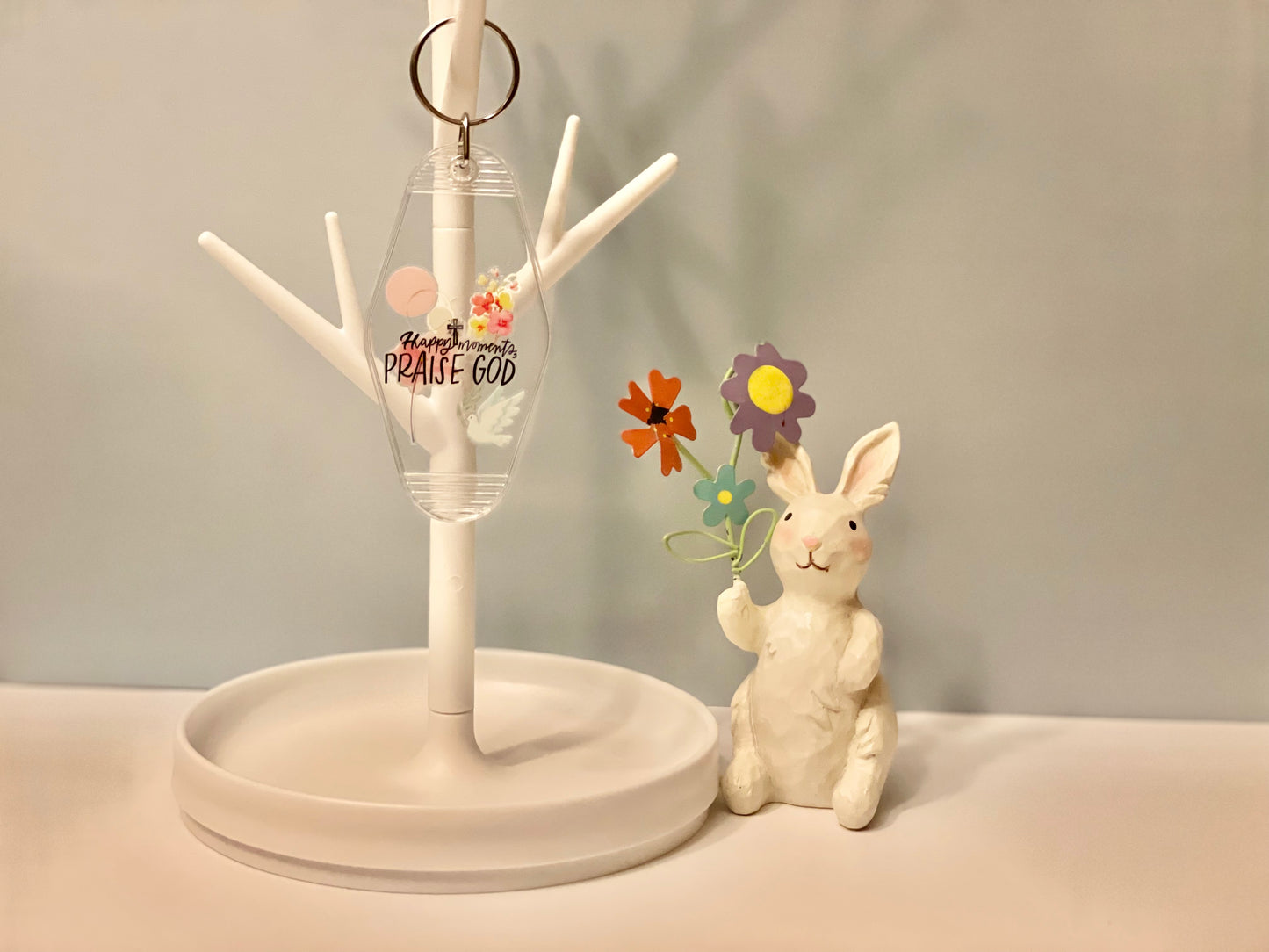 Happy Moments Praise God Keychain