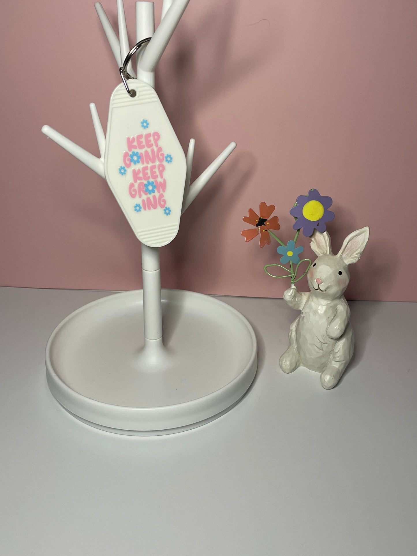 Keep Going, Keep Growing Keychain