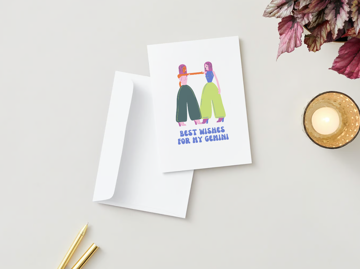 Gemini Birthday Card