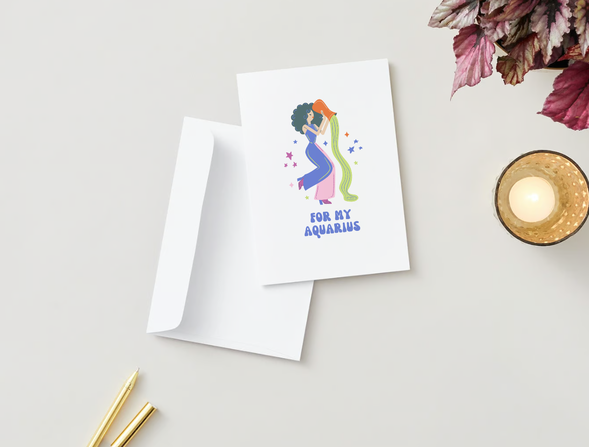 Aquarius Birthday Card