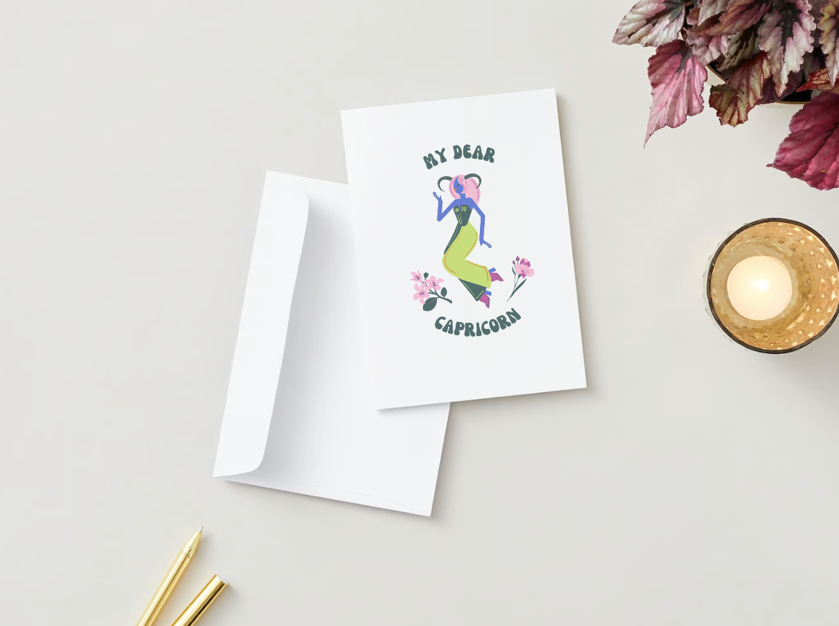 Capricorn Birthday Card