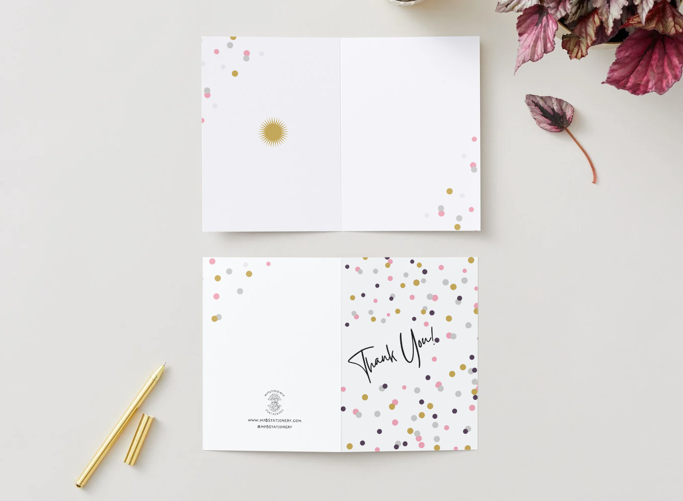 Confetti Thank You Card