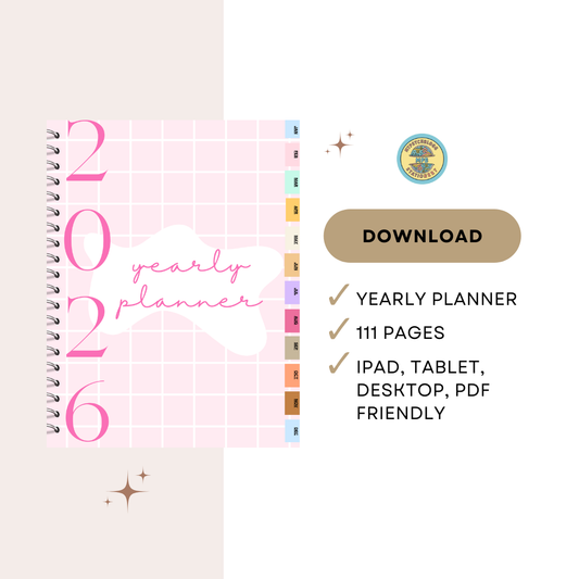2026 Digital Yearly Planner | iPad, GoodNotes, PDF
