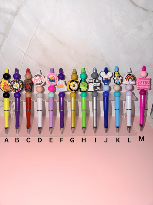 Charmed Beaded Pens (A-Y)