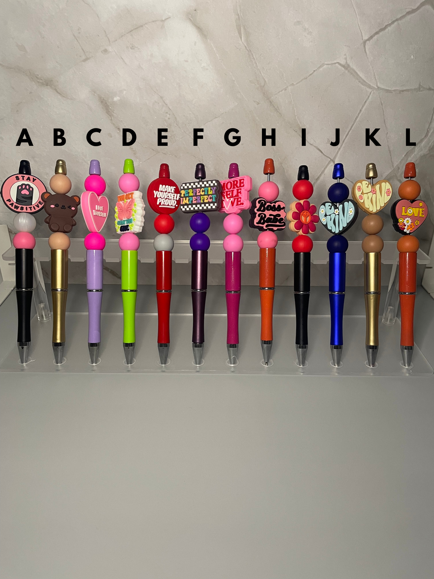 Charmed Beaded Pens (A-X)