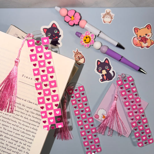 Checkered Heart Bookmark