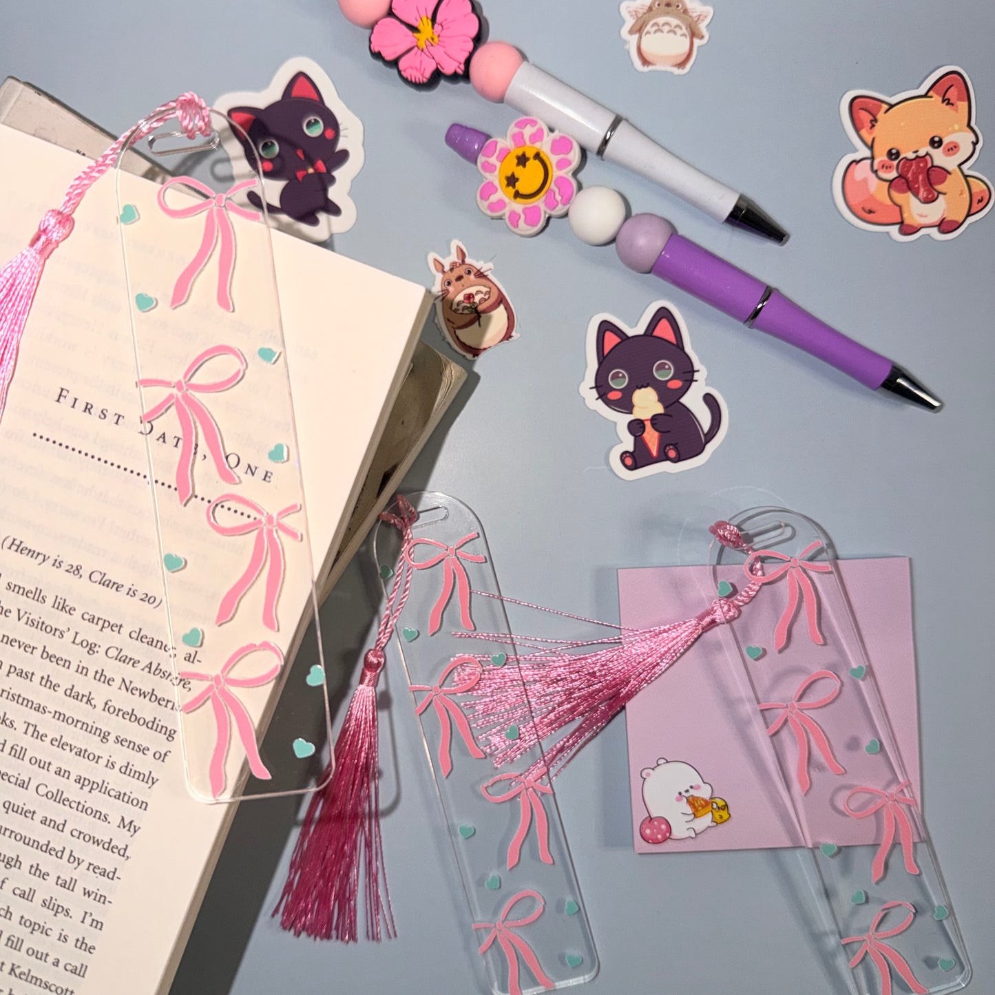 Pink Bows Bookmark