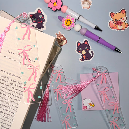 Pink Bows Bookmark