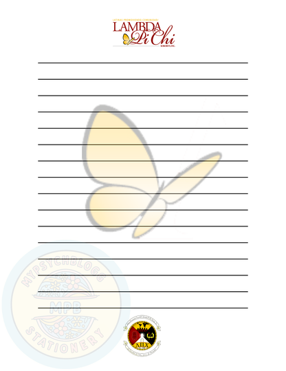 Lambda Pi Chi Black & White Notepad