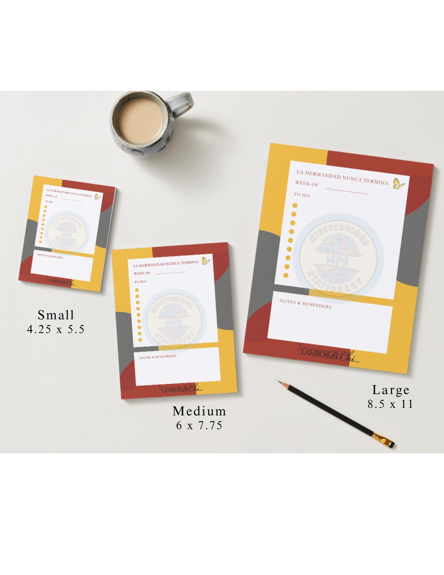 Lambda Pi Chi To-Do List Notepad