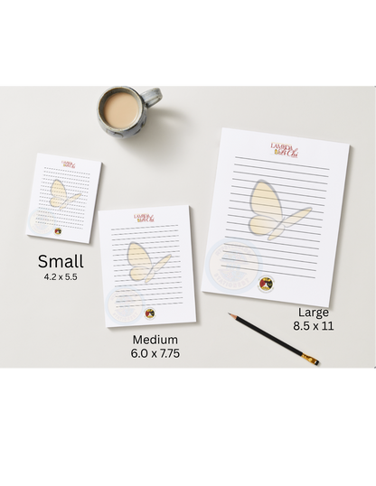 Lambda Pi Chi Black & White Notepad