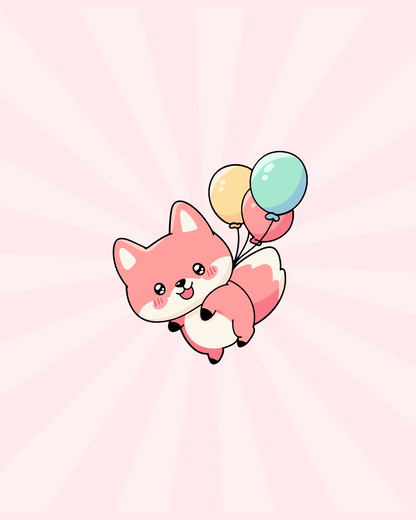 Kawaii Balloon Fox